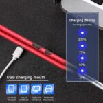 ⁦ولاعة كهربائية لون (اسود ) قابلة لاعادة الشحن بمنفذ USB مع رقبة طويلة مرنة مناسبة للمطبخ والأضواء ومواقد الغاز والشواء  من لوكي بوي⁩ - الصورة ⁦4⁩