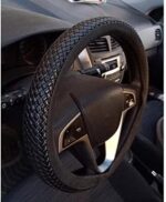 ⁦غطاء عجلة قيادة بتصميم مضفر - اسود من لوكي بوي⁩ - الصورة ⁦2⁩