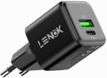 شاحن حائط بمنفذين USB C PD/PPS للشحن السريع بقدرة 25 وات منlokyboy لموبايل سامسونج جالاكسي S24/S23/S22+/S21 الترا/بلس/ S20/ نوت 20/ زد فولد 5 (أسود)