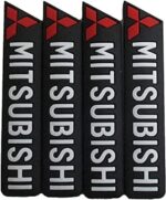 طقم حامي حواف أبواب السيارة بشعار ميتسوبيشي (Mitsubishi)  - واقي خدوش مطاطي فاخر (4 قطع) لإضافة لمسة رياضية وحماية لسيارتك لوكي بوي،
