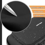 ⁦شنطة ظهر كاجوال بحزام USB مضادة للسرقة ومقاومة للماء على الصدر للكتف اسود ساده من لوكي بوي⁩ - الصورة ⁦5⁩