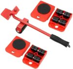 قواعد لارجل الاثاث لنقل الاثاث الثقيل من لوكي بوي، بعجلات متحركة دوارة، طقم مكون من رافعة اثاث واحدة و4 قطع من قواعد الارجل ذات العجلات الدوارة 360 درجة للكنب والثلاجات