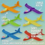 ⁦مجموعة طائرات فوم شراعية مضيئة (4 قطع) - لعبة أطفال طائرة بإضاءة LED للعب الخارجي، خفيفة الوزن ومقاومة للصدمات، أفضل هدية لصيف 2025⁩ - الصورة ⁦3⁩