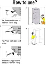 ⁦قواعد لارجل الاثاث لنقل الاثاث الثقيل من لوكي بوي، بعجلات متحركة دوارة، طقم مكون من رافعة اثاث واحدة و4 قطع من قواعد الارجل ذات العجلات الدوارة 360 درجة للكنب والثلاجات⁩ - الصورة ⁦6⁩