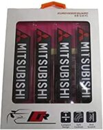 ⁦طقم حامي حواف أبواب السيارة بشعار ميتسوبيشي (Mitsubishi)  - واقي خدوش مطاطي فاخر (4 قطع) لإضافة لمسة رياضية وحماية لسيارتك لوكي بوي،⁩ - الصورة ⁦2⁩
