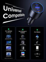 ⁦شاحن سيارة من النوع C PD 100 وات +PD 30 وات متوافق مع iPhone 16 16 Plus 16 Pro 16 Pro Max، Galaxy S24 S23 Ultra، iPad، من لوكي بوي⁩ - الصورة ⁦2⁩