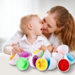 ⁦لعبة احجية تعليمية ذكية للبيض من لوكي بوي مجموعة بيض مطابقة ملونة - لفرز العلوم والتكنولوجيا والهندسة والرياضيات للاطفال الصغار الاولاد والبنات⁩ - الصورة ⁦2⁩