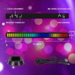 ⁦بار اضاءة LED لاسلكي قابل لاعادة الشحن بالوان RGB متناغمة ومبتكرة تتغير مع صوت الموسيقى، اضاءة 8 اوضاع بالوان الطيف بالتزامن مع صوت الموسيقى 32 بت للسيارة وكمبيوتر الالعاب - قطعتين، أسود من لوكي بوي⁩ - الصورة ⁦5⁩