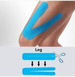 ⁦شريط لاصق مرن للعضلات من القطن الرياضي (لون ازرق)  5 × متر من لوكي بوي⁩ - الصورة ⁦5⁩