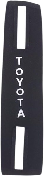 ⁦غطاء حماية لحزام امان مقعد السيارة متوافق مع سيارة تيوتا، مكون من قطعتين، لون اسود من (لوكي بوي)⁩ - الصورة ⁦3⁩