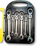 ⁦طقم مفاتيح بسقاطة براس قابل للتعديل 7 قطع - 8 ملم، 10 ملم، 12 ملم، 13 ملم، 14 ملم، 17 ملم، 19 ملم من لوكي بوي⁩ - الصورة ⁦2⁩