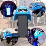 ⁦حامل هاتف موبايل ، أنيق خوذة كاب الظل حماية من الشمس ، متعددة زاوية قابل للتعديل ، للدراجات النارية والموتوسيكلات (جادون - اسود  من (لوكي بوي)⁩ - الصورة ⁦5⁩