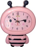 ساعة حائط لغرفه الاطفال والبنات بتصميم  نحلة لون بنك  من لوكي بوي